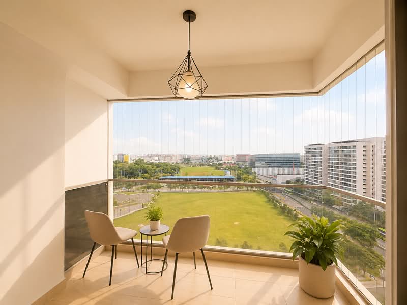 The Tampines Trilliant, 13 Tampines Central 7, 3 Bedrooms, 872 sqft, Executive Condominium For Rent, by Lynn Chen, 500189915 - Balcony - PropertyGuru.com.sg