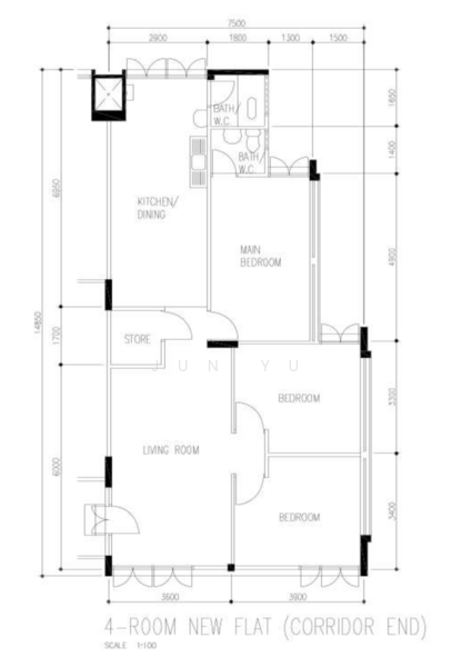 6 mins walk to Clementi MRT, 4-room, Corner Unit, 1km to Nan Hua, , 3 Bedrooms, 990 sqft, HDB Flat For Sale, by Jun Yu, 500190016 - PropertyGuru.com.sg