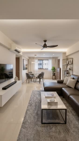 6 mins walk to Clementi MRT, 4-room, Corner Unit, 1km to Nan Hua, , 3 Bedrooms, 990 sqft, HDB Flat For Sale, by Jun Yu, 500190016 - Living Room - PropertyGuru.com.sg