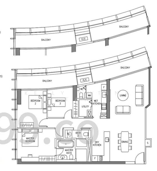 Unblocked view 3-Bedroom in the Heart of Bugis | Walk to MRT, , 3 Bedrooms, 1,722 sqft, Condominium For Sale, by Kelly Sutina Tan, 500190117 - PropertyGuru.com.sg