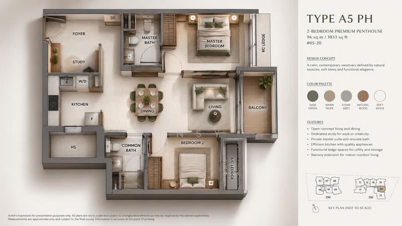 The Hillshore, 292 Pasir Panjang Rd, 2 Bedrooms, 1,033 sqft, Condominium For Sale, by Kensy ., 500190438 - Foyer - PropertyGuru.com.sg