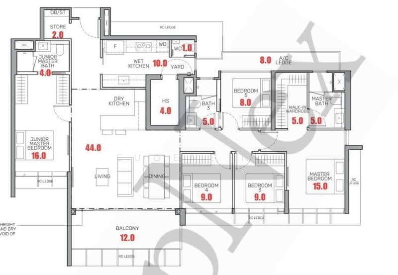 Cheapest 5 bed by renowned developer! MRT and shopping mall nearby!, , 5 Bedrooms, 1,690 sqft, Condominium For Sale, by Eugene Ng, 500190455 - PropertyGuru.com.sg
