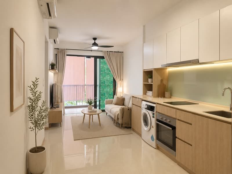 Kingsford Waterbay, 64 Upper Serangoon View, 2 Bedrooms, 614 sqft, Condominium For Sale, by Tasso Chan, 500190463 - Living Room. ID for illustration only. - PropertyGuru.com.sg