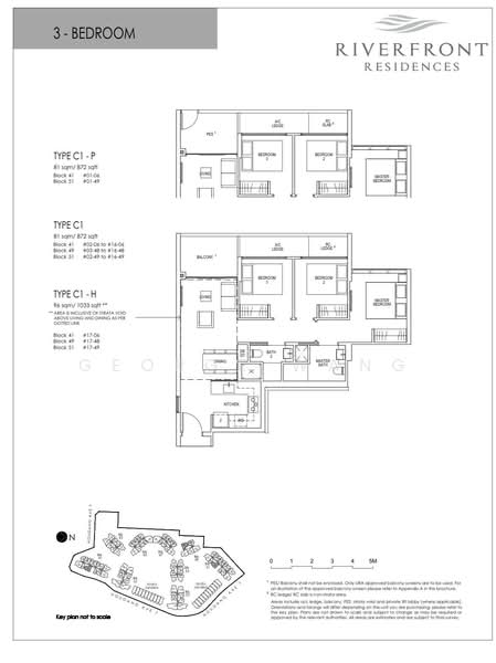 Riverfront Residences, 41 Hougang Avenue 7, 3 Bedrooms, 872 sqft, Condominium For Rent, by George Wang, 500190476 - PropertyGuru.com.sg