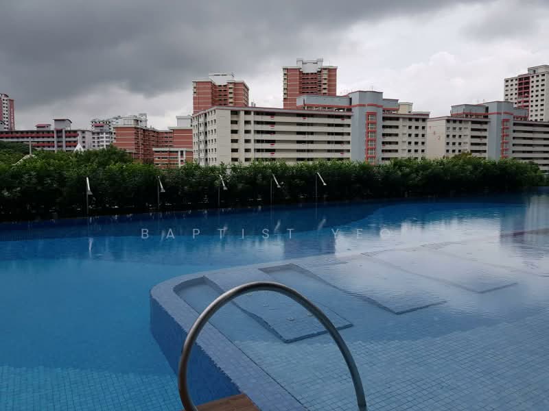 Queens Peak, 1 Dundee Road, 1 Bedroom, 441 sqft, Condominium For Rent, by Baptist Yeo, 500190752 - Pool - PropertyGuru.com.sg