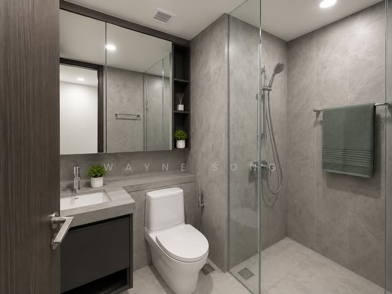 Parc Clematis, 8E Jalan Lempeng, 1 Bedroom, 506 sqft, Condominium For Sale, by Wayne Song, 500191266 - Bathroom - PropertyGuru.com.sg
