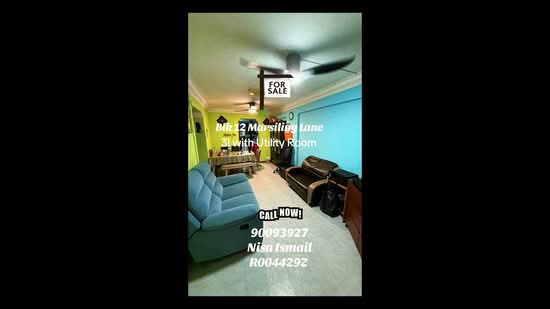 12 Marsiling Lane, 12 Marsiling Lane, 2 Bedrooms, 62 sqft, HDB Flat For Sale, by Nisa Ismail, 500191271 - PropertyGuru.com.sg
