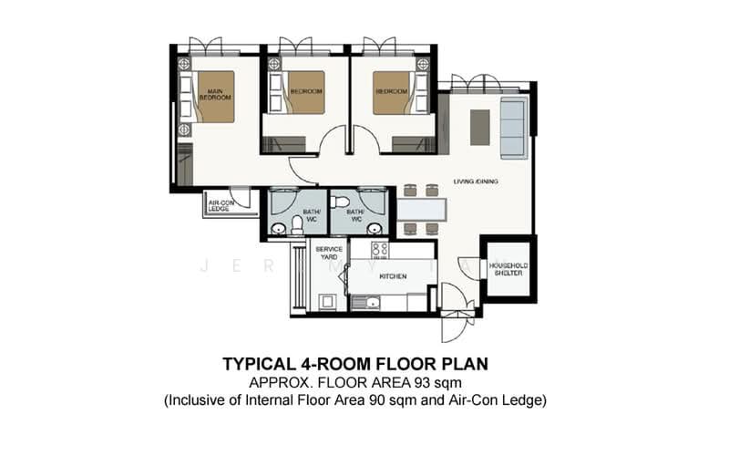 120A Edgedale Plains, , 3 Bedrooms, 1,001 sqft, HDB Flat For Sale, by Jeremy Tan, 500191596 - PropertyGuru.com.sg