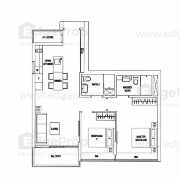 Waterfront Gold, 750 Bedok Reservoir Road, 2 Bedrooms, 893 sqft, Condominium For Sale, by Alex Ng, 500191635 - PropertyGuru.com.sg