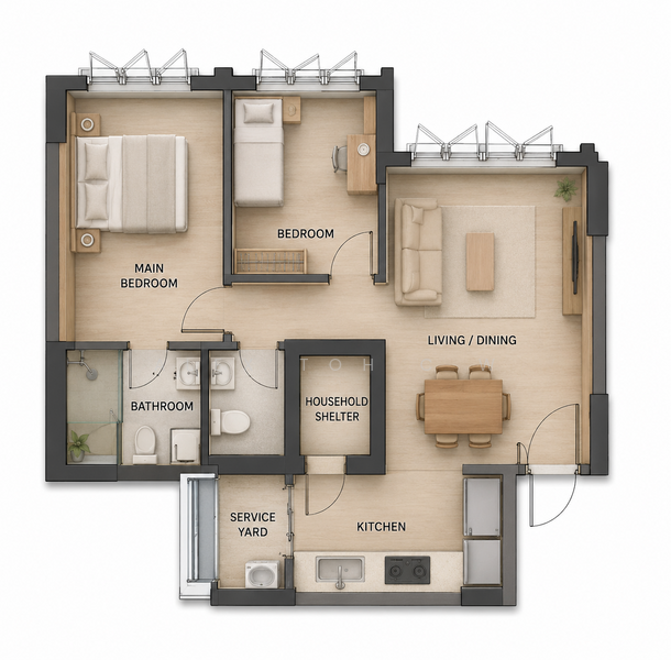 470B Upper Serangoon Crescent, 470B Upper Serangoon Crescent, 2 Bedrooms, 721 sqft, HDB Flat For Rent, by Alex Toh C W, 500192102 - PropertyGuru.com.sg