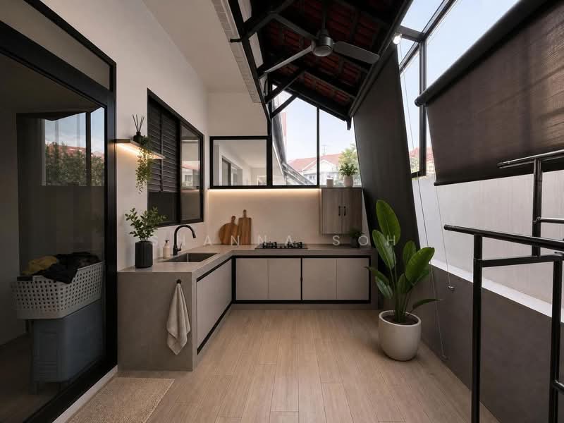 Seletar Hills Estate, Seletar Hills Drive, 3 Bedrooms, 2,500 sqft, Terraced House For Sale, by Shanna Soh, 500192156 - Wet Kitchen - PropertyGuru.com.sg
