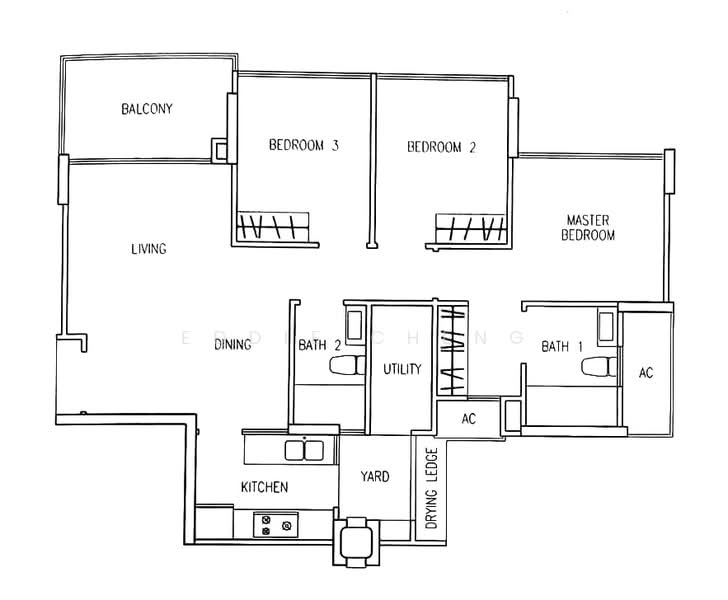 The Tampines Trilliant, 23 Tampines Central 7, 3 Bedrooms, 1,001 sqft, Executive Condominium For Rent, by Eddie Cheng, 500192468 - PropertyGuru.com.sg