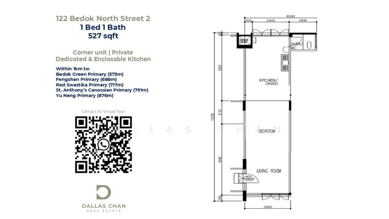 122 Bedok North Street 2, 122 Bedok North Street 2, 1 Bedroom, 527 sqft, HDB Flat For Rent, by Dallas Chan, 500192548 - PropertyGuru.com.sg