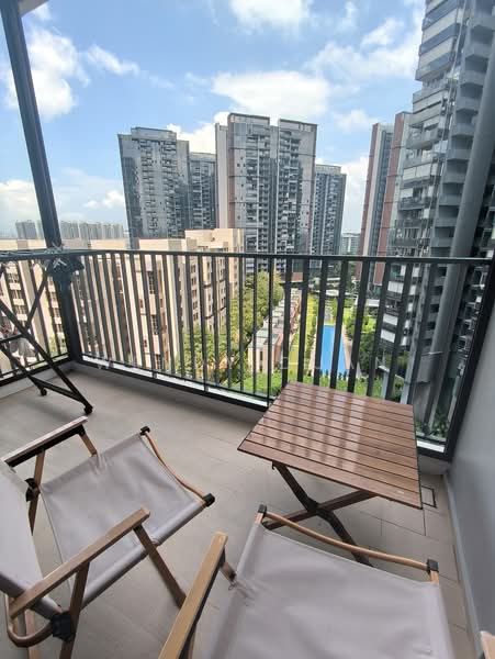 The Trilinq, Jalan Lempeng, 2 Bedrooms, 700 sqft, Condominium For Rent, by Wendy Duan, 500192556 - Balcony - PropertyGuru.com.sg