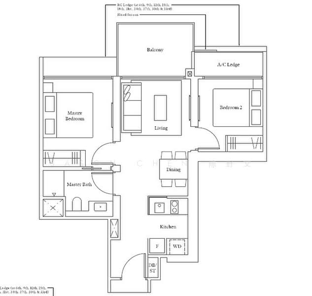 Avenue South Residence, 3 Silat Avenue, 2 Bedrooms, 657 sqft, Condominium For Sale, by Jason Chen 陈野文, 500192598 - PropertyGuru.com.sg