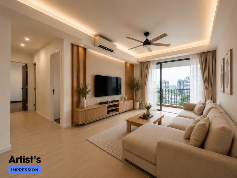 Arc at Tampines, Tampines Avenue 8, 4 Bedrooms, 1,292 sqft, Executive Condominium For Sale, by Ryan A, 500192622 - Living Room - PropertyGuru.com.sg