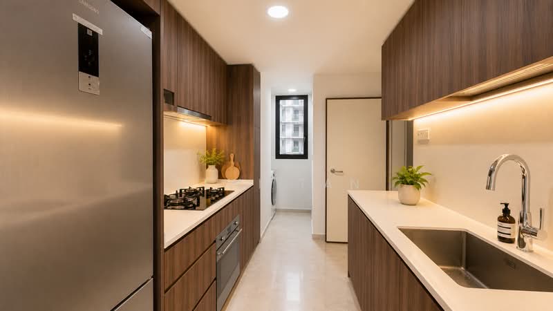 Lentor Modern, 3 Lentor Central, 4 Bedrooms, 1,130 sqft, Condominium For Rent, by Dewi Tan, 500192724 - Kitchen - PropertyGuru.com.sg