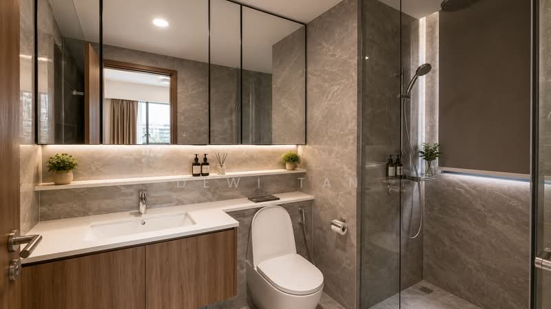 Lentor Modern, 3 Lentor Central, 4 Bedrooms, 1,130 sqft, Condominium For Rent, by Dewi Tan, 500192724 - Bathroom - PropertyGuru.com.sg