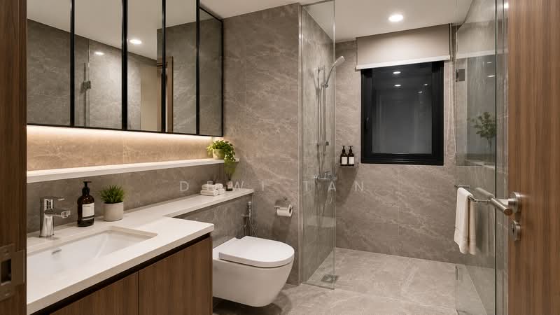 Lentor Modern, 3 Lentor Central, 4 Bedrooms, 1,130 sqft, Condominium For Rent, by Dewi Tan, 500192724 - Bathroom - PropertyGuru.com.sg