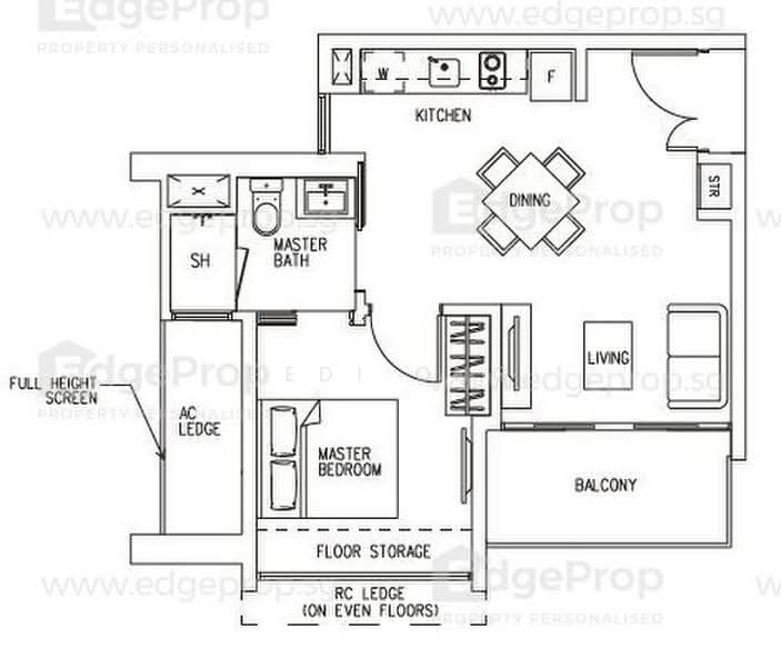 H2O Residences, 34 Fernvale Link, 1 Bedroom, 527 sqft, Condominium For Sale, by Hedi Ong, 500192769 - PropertyGuru.com.sg