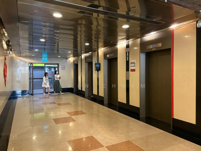 Golden Mile Tower, 6001 Beach Road, 915 sqft, Office For Rent, by Alvin Charm, 500193307 - Main Lift Lobby - CommercialGuru.com.sg