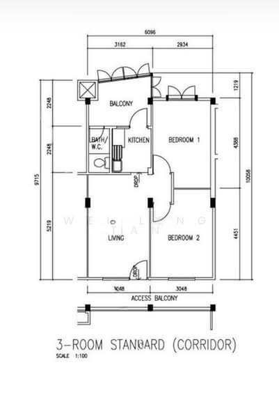 97 Jalan Dua, 97 Jalan Dua, 2 Bedrooms, 603 sqft, HDB Flat For Sale, by Wei Leng Tan, 500193352 - PropertyGuru.com.sg