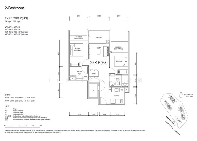 Lentor Gardens Residences, 68 Lentor Gardens, 2 Bedrooms, 678 sqft, Apartment For Sale, by Lex Lim 林双麟, 500193396 - PropertyGuru.com.sg