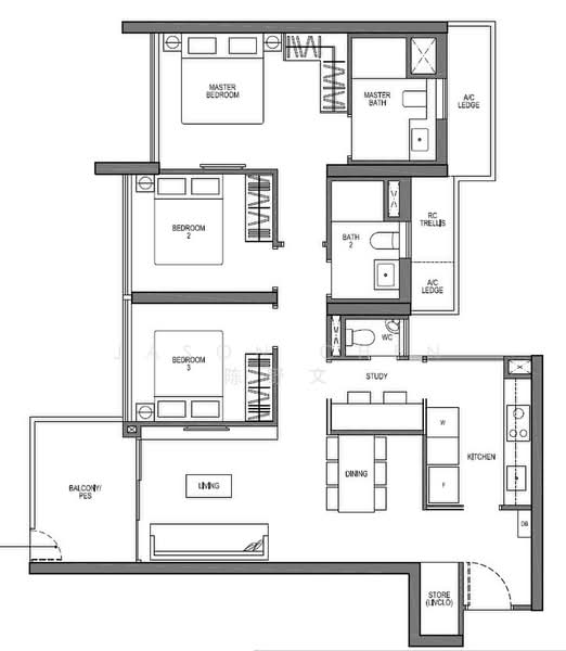 Seaside Residences, 16 Siglap Link, 3 Bedrooms, 1,087 sqft, Apartment For Sale, by Jason Chen 陈野文, 500193419 - PropertyGuru.com.sg