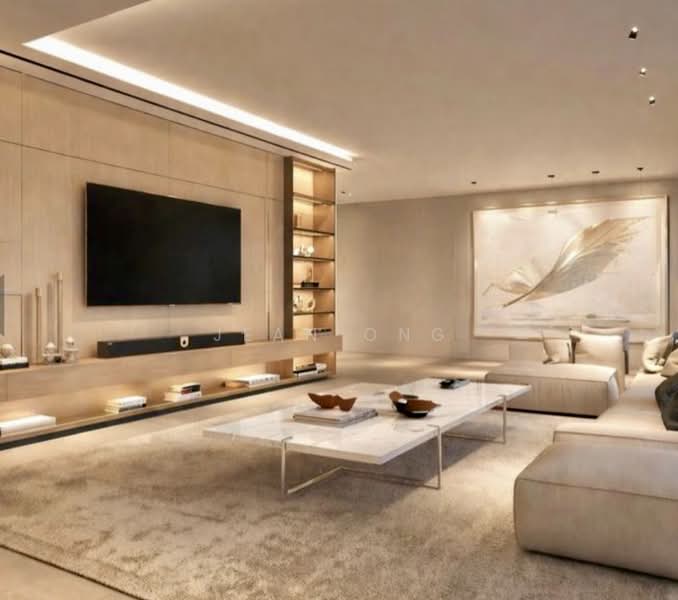 D10 BEST BUY BRAND NEW BUNGALOW. BASEMENT PARK 6 CARS. 1KM HENRY PARK PRI. JEAN 93571119, Holland Grove/ Grove Ave/ Mount Sinai/Jalan Kebaya, 5 Bedrooms, 9,960 sqft, Detached House For Sale, by Jean Ong, 500193434 - Living Room - PropertyGuru.com.sg