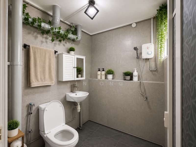 212 Yishun Street 21, 212 Yishun Street 21, 4 Bedrooms, 1,302 sqft, HDB Flat For Sale, by Jin Ong, 500193465 - Bathroom - PropertyGuru.com.sg
