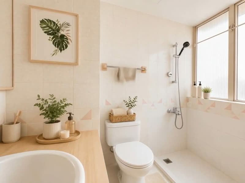 Bullion Park, 160 Lentor Loop, 3 Bedrooms, 1,259 sqft, Condominium For Sale, by Michelle Leong, 500193626 - Bathroom - PropertyGuru.com.sg