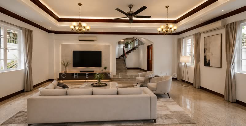 D11 Bungalow Landed Detached at Gentle Drive, Gentle Drive, 5 Bedrooms, 2,900 sqft, Detached House For Sale, by Cheryl Tang, 500193653 - Living Room - PropertyGuru.com.sg
