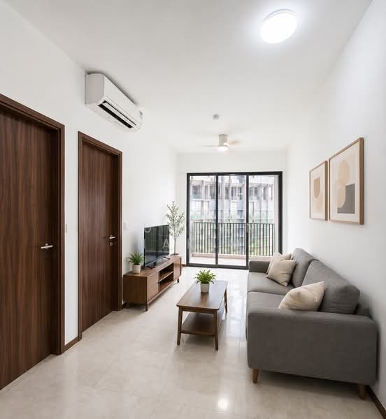 Lentor Modern, 3 Lentor Central, 1 Bedroom, 527 sqft, Condominium For Sale, by Luqman Hakim, 500193779 - Living Room - PropertyGuru.com.sg