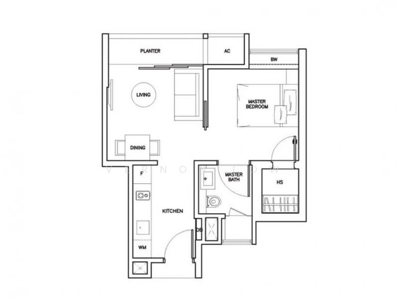 The Sorrento, 55 West Coast Road, 1 Bedroom, 441 sqft, Condominium For Rent, by Vernon Low, 500193784 - PropertyGuru.com.sg