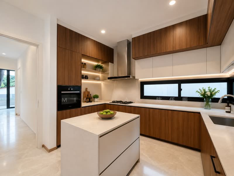 ⭐️1 KM OF MGS (PRIMARY) ⭐️LOWEST PSF BRAND NEW 2.5-STY W/ BASEMENT MODERN HOUSE @ HONG KONG PARK⭐️, Sian Tuan Avenue Hua Guan Wilmonar Yarwood Binjai Din Pang Bee San Stone Jalan Jambu Ayer Mawar Batu Kampong Chantek Swiss Club Holland Greenleaf Fir Redwood Maple Cypress Oak Cherry Lily Lasia Lemon Lotus Lantana Garlick Sixth Namly Lim Tai See Haji, 7 Bedrooms, 11,563 sqft, Detached House For Sale, by Damian Tan 陈係赈, 500193836 - Kitchen - PropertyGuru.com.sg