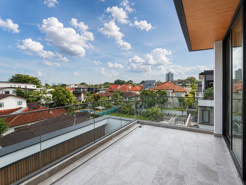 ⭐️1 KM OF MGS (PRIMARY) ⭐️LOWEST PSF BRAND NEW 2.5-STY W/ BASEMENT MODERN HOUSE @ HONG KONG PARK⭐️, Sian Tuan Avenue Hua Guan Wilmonar Yarwood Binjai Din Pang Bee San Stone Jalan Jambu Ayer Mawar Batu Kampong Chantek Swiss Club Holland Greenleaf Fir Redwood Maple Cypress Oak Cherry Lily Lasia Lemon Lotus Lantana Garlick Sixth Namly Lim Tai See Haji, 7 Bedrooms, 11,563 sqft, Detached House For Sale, by Damian Tan 陈係赈, 500193836 - Master Roof Terrace - PropertyGuru.com.sg