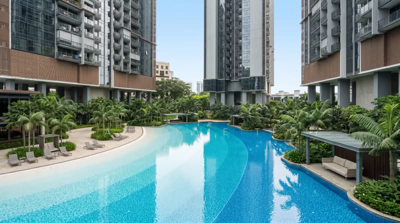 Parc Clematis, 8C Jalan Lempeng, 3 Bedrooms, 1,044 sqft, Condominium For Sale, by Ian Yijie Teo, 500193846 - Pool - PropertyGuru.com.sg