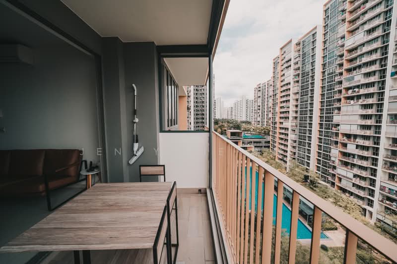 Sol Acres, 14 Choa Chu Kang Grove, 2 Bedrooms, 732 sqft, Executive Condominium For Rent, by Jenny Xie 謝鎂鍾, 500193969 - Balcony - PropertyGuru.com.sg