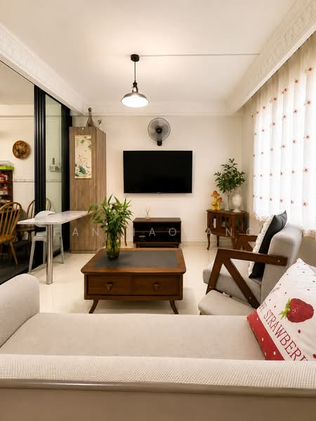 123 Bedok Reservoir Road, 123 Bedok Reservoir Road, 3 Bedrooms, 904 sqft, HDB Flat For Sale, by Fan Hao Ang, 500194052 - AI rendering Living Room - PropertyGuru.com.sg