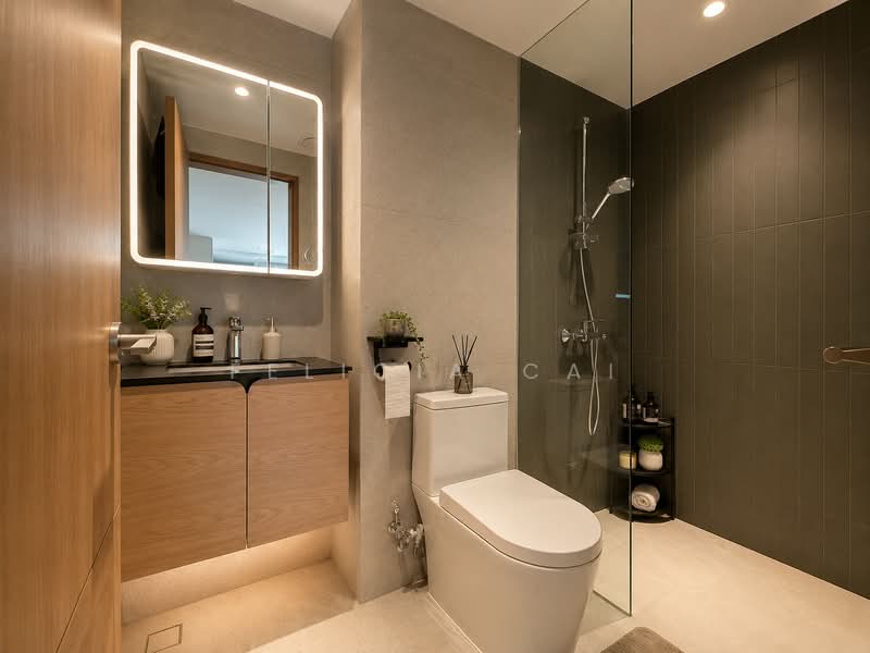 Fully Furnished Ensuite Studio Near Farrer Park MRT, , Studio, 250 sqft, Apartment For Rent, by Felicia Cai, 500194086 - Bathroom - PropertyGuru.com.sg