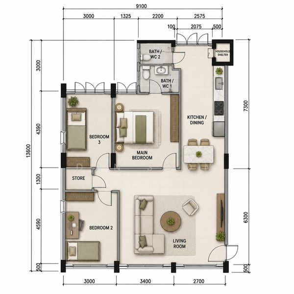 610 Yishun Street 61, 610 Yishun Street 61, 3 Bedrooms, 1,119 sqft, HDB Flat For Sale, by Dan Soon, 500194092 - PropertyGuru.com.sg