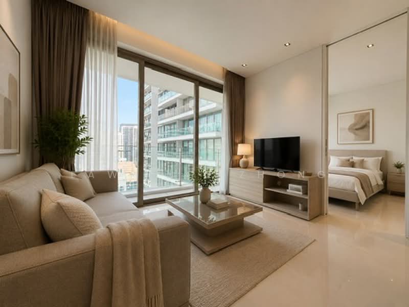 Scotts Square, 8 Scotts Road, 1 Bedroom, 635 sqft, Condominium For Sale, by Lawrence Zhong, 500194103 - Living Room - PropertyGuru.com.sg