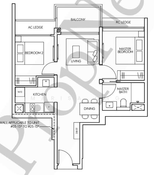 AMO Residence, 21 Ang Mo Kio Rise, 2 Bedrooms, 678 sqft, Condominium For Rent, by Marisa Ong, 500194215 - PropertyGuru.com.sg