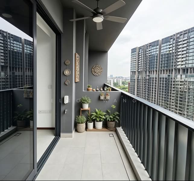 Lentor Modern, 3 Lentor Central, 1 Bedroom, 527 sqft, Condominium For Sale, by Elson Wang, 500194261 - Balcony - PropertyGuru.com.sg