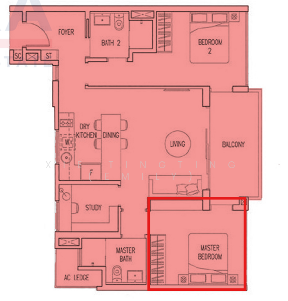 Boathouse Residences, 33 Upper Serangoon View, Room Rental, 120 sqft, Condominium For Rent, by Xie TingTing (Emily), 500194339 - PropertyGuru.com.sg