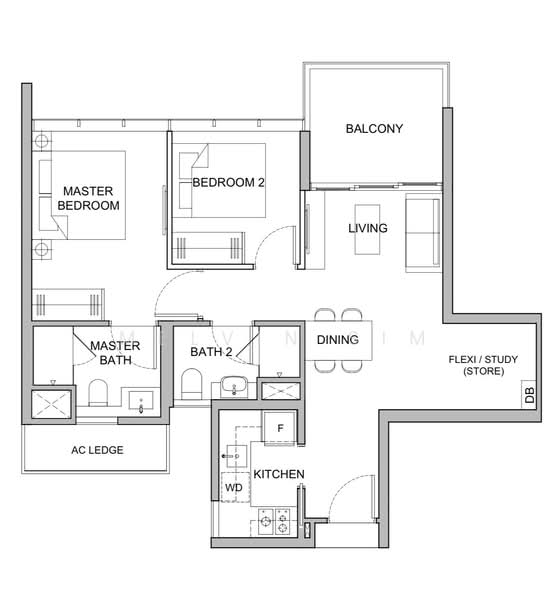 Verticus, 3 Jalan Kemaman, 2 Bedrooms, 753 sqft, Condominium For Rent, by Melvin Sim, 500194406 - PropertyGuru.com.sg