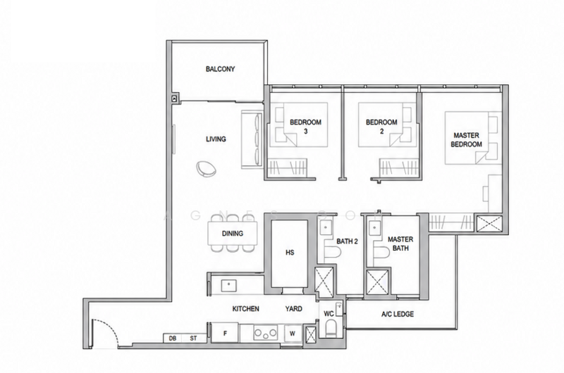 Lucerne Grand, Lakeside Drive, 3 Bedrooms, 1,001 sqft, Condominium For Sale, by Agnes Goh, 500194653 - PropertyGuru.com.sg