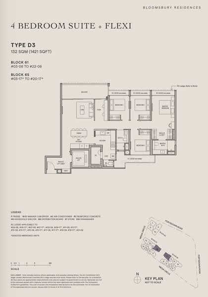 Bloomsbury Residences, 61 Media Circle, 4 Bedrooms, 1,421 sqft, Apartment For Sale, by Apple Goh, 500194765 - D3 - PropertyGuru.com.sg