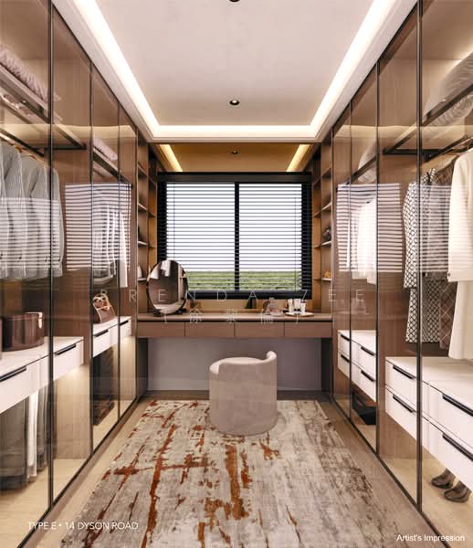 Developer Appointed : Chancery Hill Collection Brand New Freehold, Chancery Hill Road, Dyson Road, Bukit Tunggal, 5 Bedrooms, 10,278 sqft, Detached House For Sale, by Brenda Zee (徐黎倫), 500194899 - Master Room walk-in wardrobe - PropertyGuru.com.sg