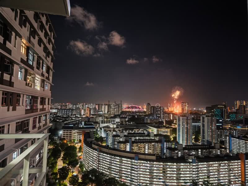 25A Saint George's Lane, 25A Saint George's Lane, 3 Bedrooms, 990 sqft, HDB Flat For Sale, by Shanice Yong, 500194974 - View of Fireworks from Yard - PropertyGuru.com.sg
